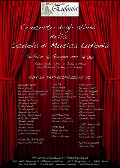 Concerto degli allievi della Scuola di Musica Eufonia