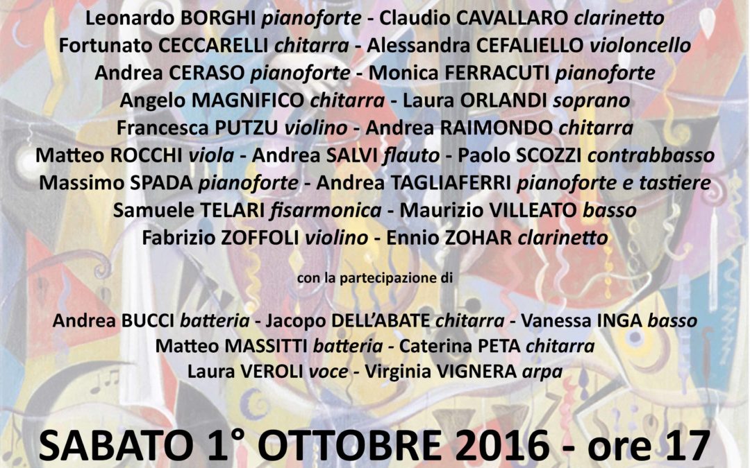Concerto dei Docenti – Sabato 1 Ottobre 2016