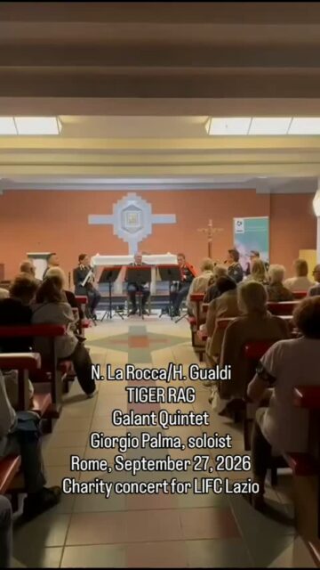 Aspettando @clarinitaly (3 e 4 ottobre, UnAR, v. Ulisse Aldrovandi, 16 - Roma) un estratto dal concerto di domenica scorsa a favore della @lifclazio.Galant Quintet. Giorgio Palma solista.